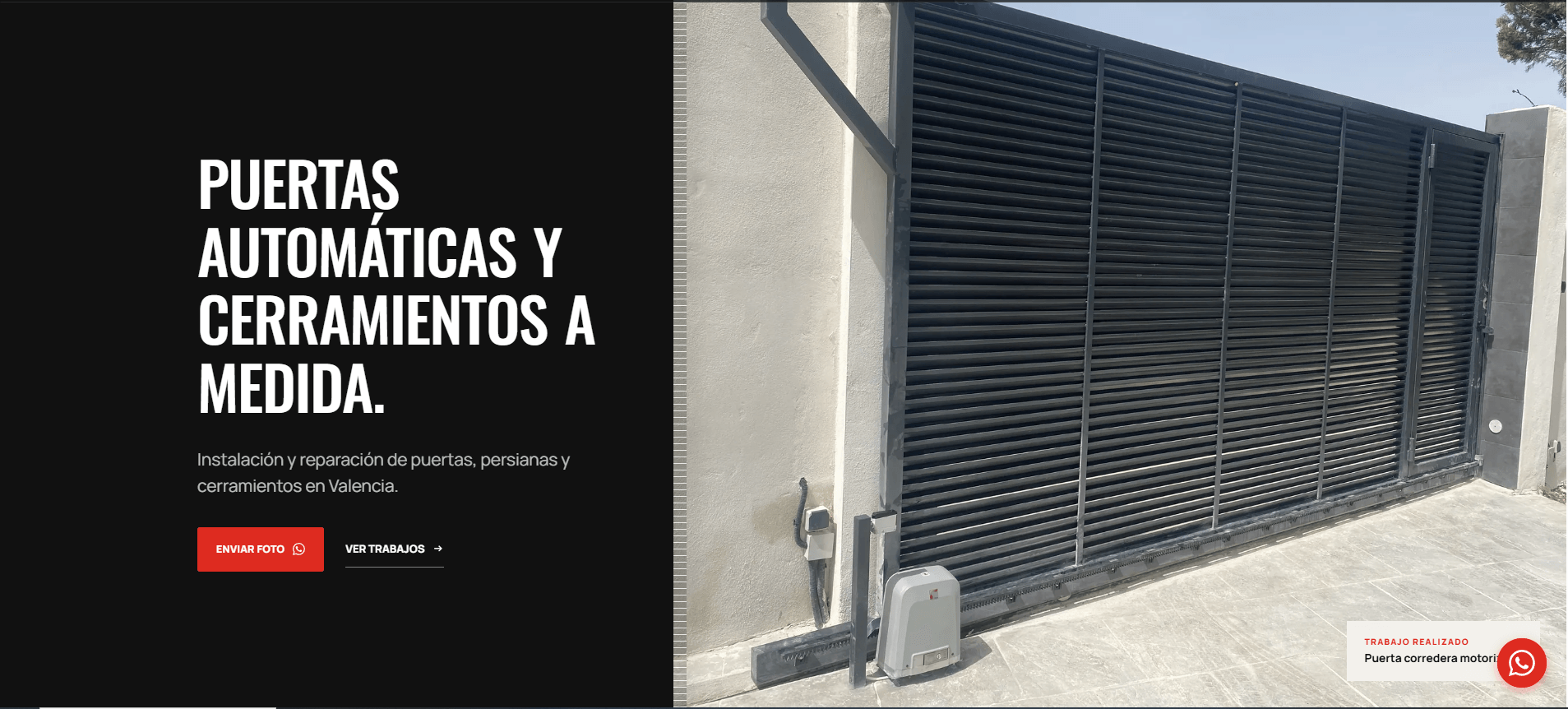 Portada anónima de una web de instalaciones